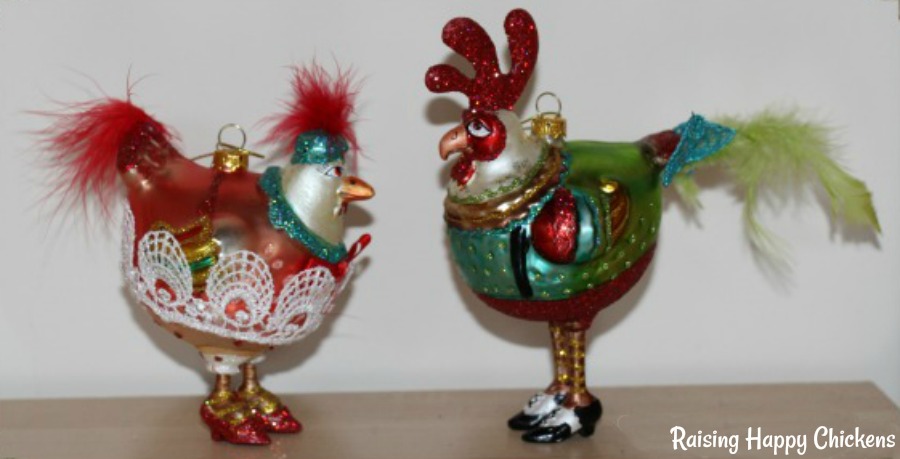 christmas tree ornaments with a chicken theme christmas tree ornaments with a chicken theme