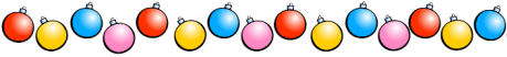 Divider line of Christmas balls, half width