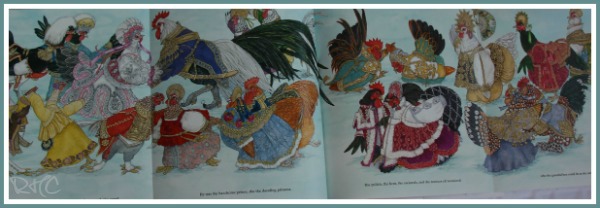 'Cinders, a Christmas Cinderella' - the beautiful centrefold. "Cinders, a Christmas Cinderella" - centrefold, the ball at the palace.