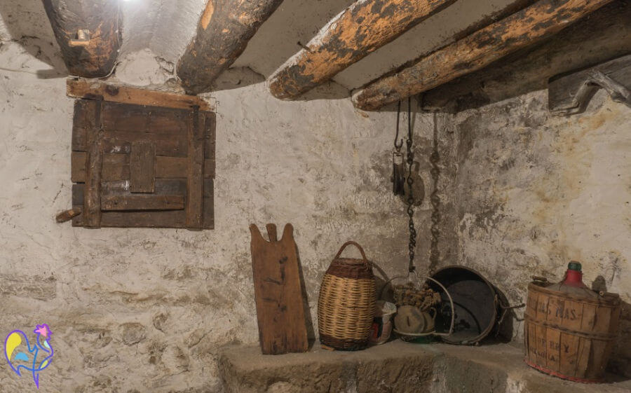 The chicken coop before I worked on it - a luxury coop my chickens deserve! Wooden beams in the chicken coop.
