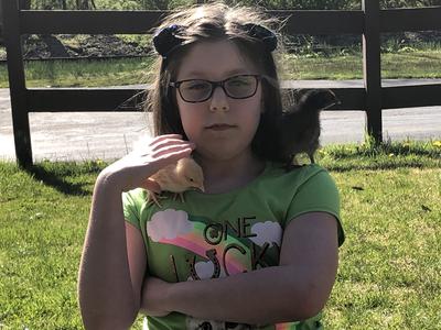 Chicks channeling their inner parrot