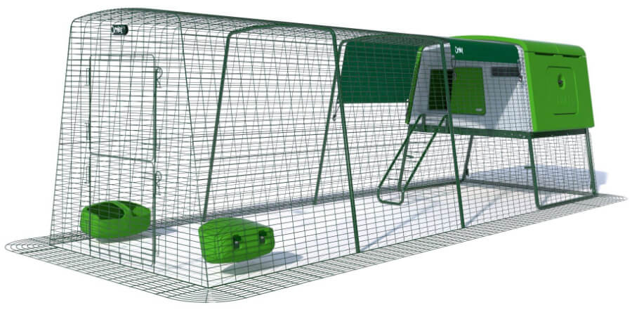 An Omlet Eglu Cube with 13 foot run.