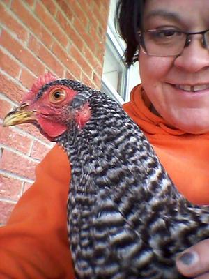 right after we found her, first time on my lap. 