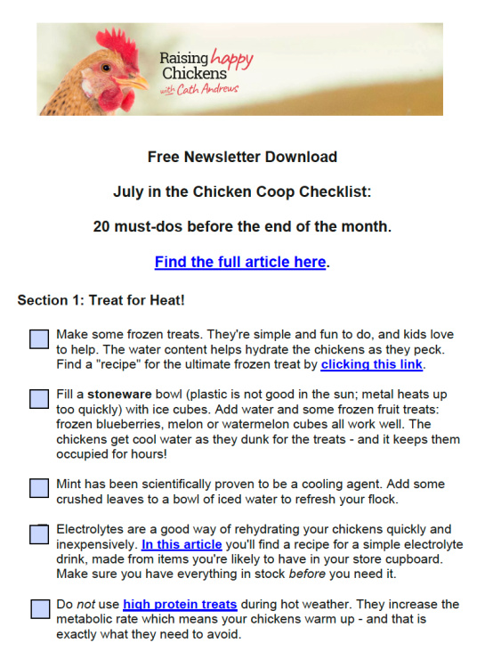 July in the chicken coop raising your flock safely in summer.